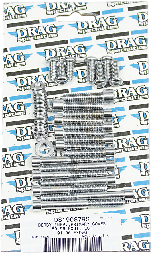 DRAG SPECIALTIES Smooth Primary Bolt Set - Softail MK266S