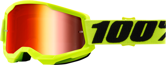 100% Strata 2 Goggles - Yellow - Red Mirror 50028-00003