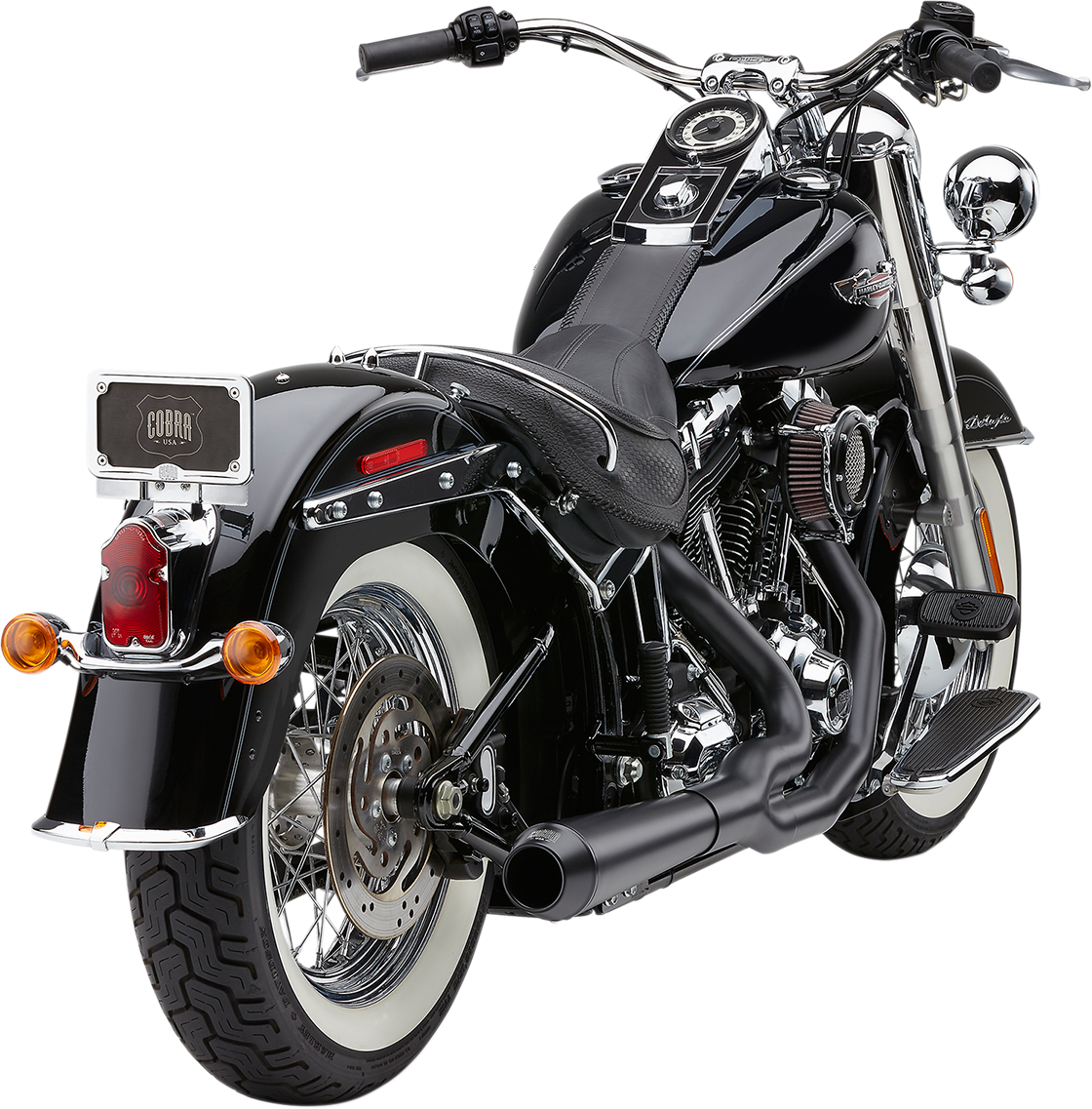 COBRA El Diablo Exhaust - Black - '12-'17 Softail N/F FXSB/FXSE MODELS 6483B