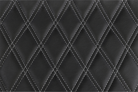 DRAG SPECIALTIES Extended Reach Predator III Seat - Double Diamond - Black w/ Silver Thread NOT A 2-UP SEAT 8011370