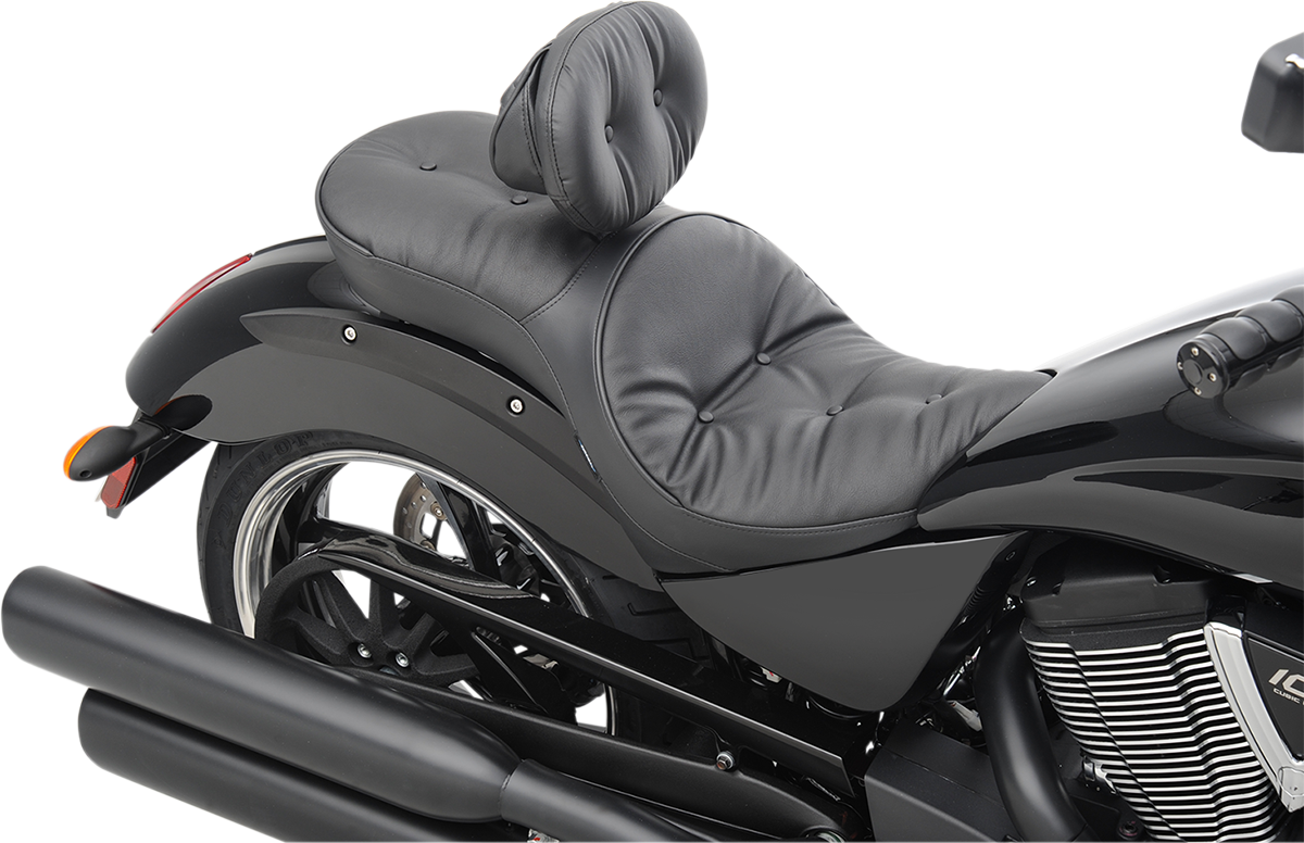 DRAG SPECIALTIES Asiento de perfil bajo - Respaldo del conductor - Almohada - Vegas NO AJUSTE CON RESPALDO OEM 0810-1607 