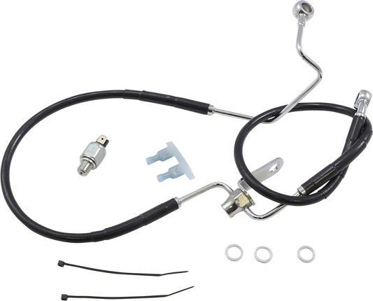 DRAG SPECIALTIES Brake Line - Rear - Black - +3" ABS 623225-3BLK