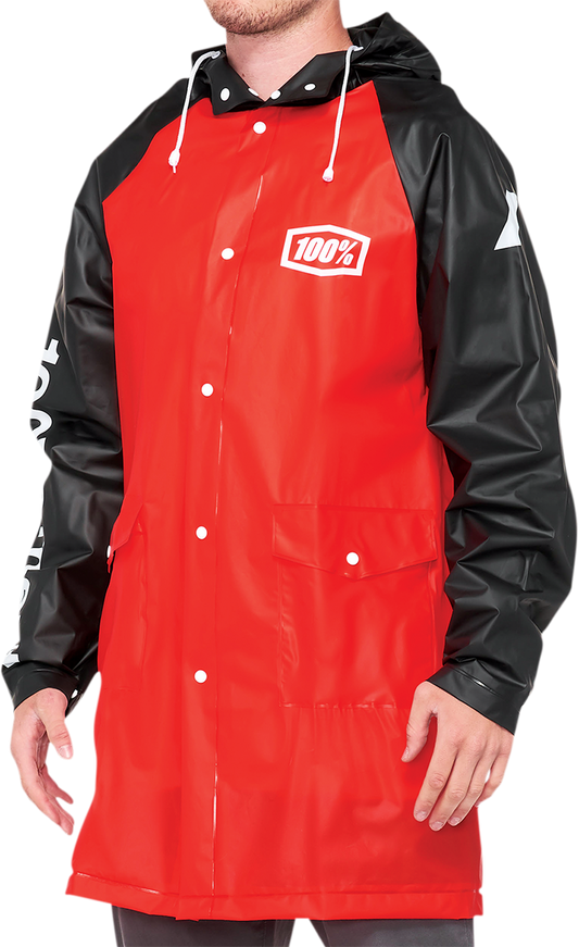 100% Torrent Raincoat - Red/Black- Medium 20040-00006