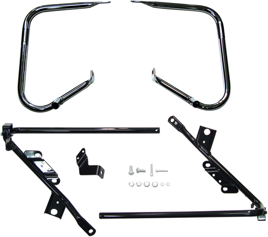 DRAG SPECIALTIES Saddlebag Support Brackets - Black - 09-13FLT 21058B