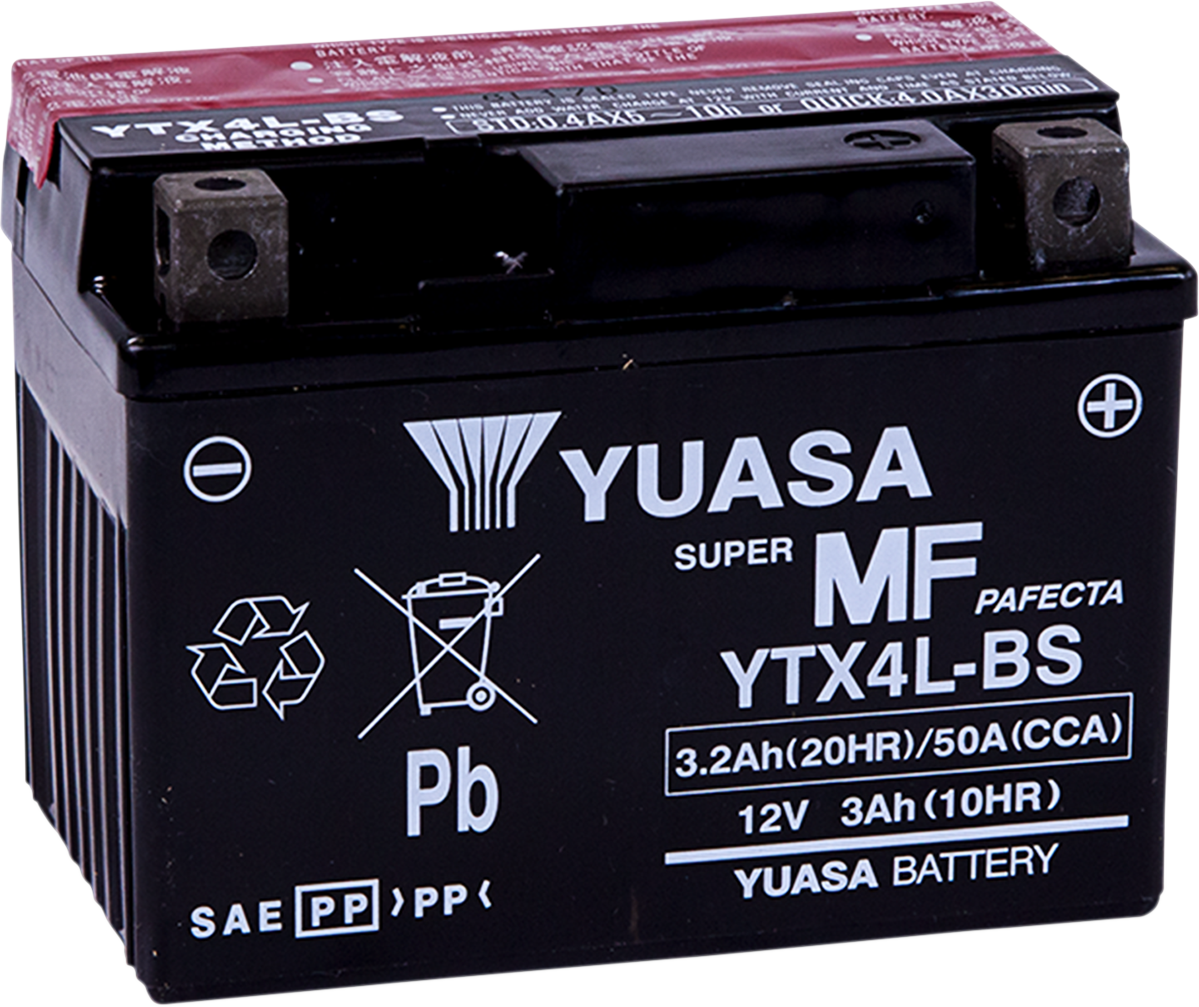 YUASA AGM Battery - YTX4L-BS .174 L YUAM62X4B