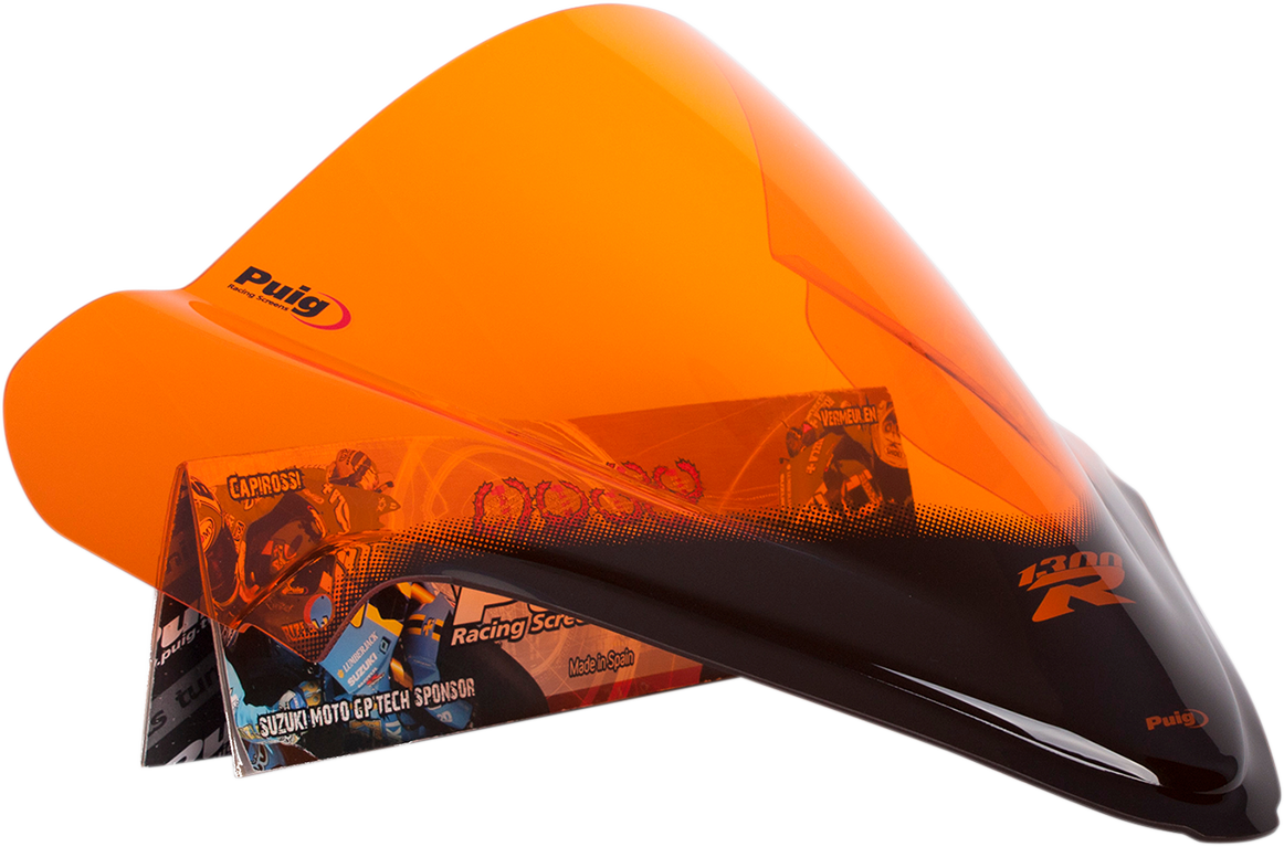 PUIG HI-TECH PARTS Race Windscreen - Orange - Hayabusa 4826T