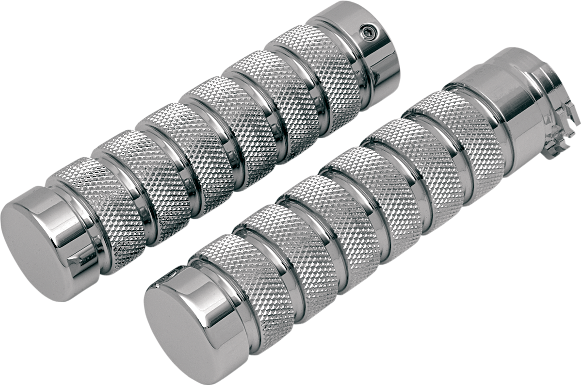 ACCUTRONIX Grips - Knurled - Notched - Chrome GR100-KNC