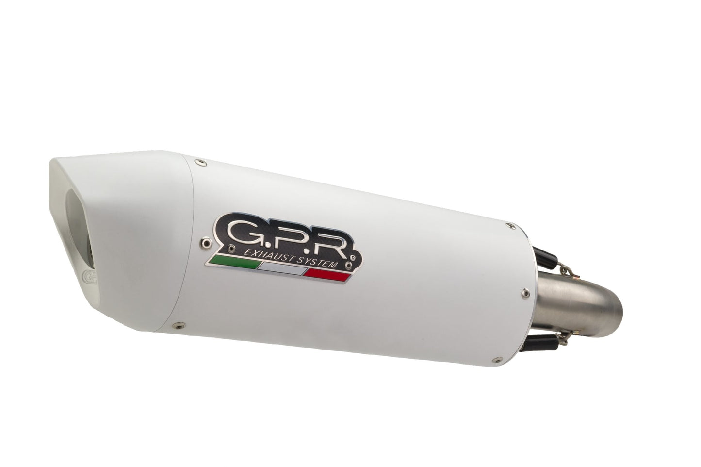 GPR Exhaust System Ducati Hypermotard 821 2013-2016, Albus Ceramic, Slip-on Exhaust Including Removable DB Killer and Link Pipe  D.111.1.ALB