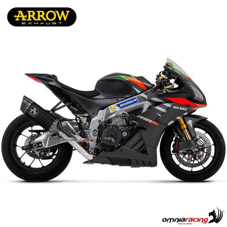 71001PTN  Arrow Pista Slip-on Exhaust, Titanium LINK Dark for Aprilia RSV4 1100 Factory 19-20