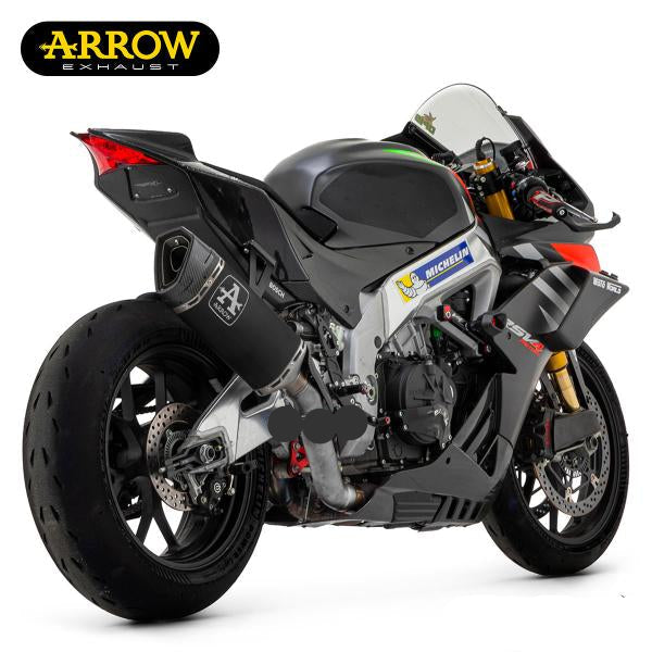 71001PTN  Arrow Pista Slip-on Exhaust, Titanium LINK Dark for Aprilia RSV4 1100 Factory 19-20