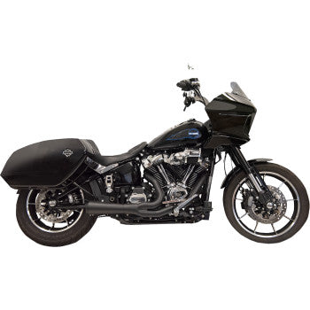 BASSANI XHAUST 2-into-1 Ripper Exhaust System with Megaphone Muffler - Short - Black - M8 Softail 1S79B