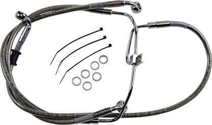 DRAG SPECIALTIES Brake Line - +6" - Stainless Steel - FXDF '08-'17 660325-6