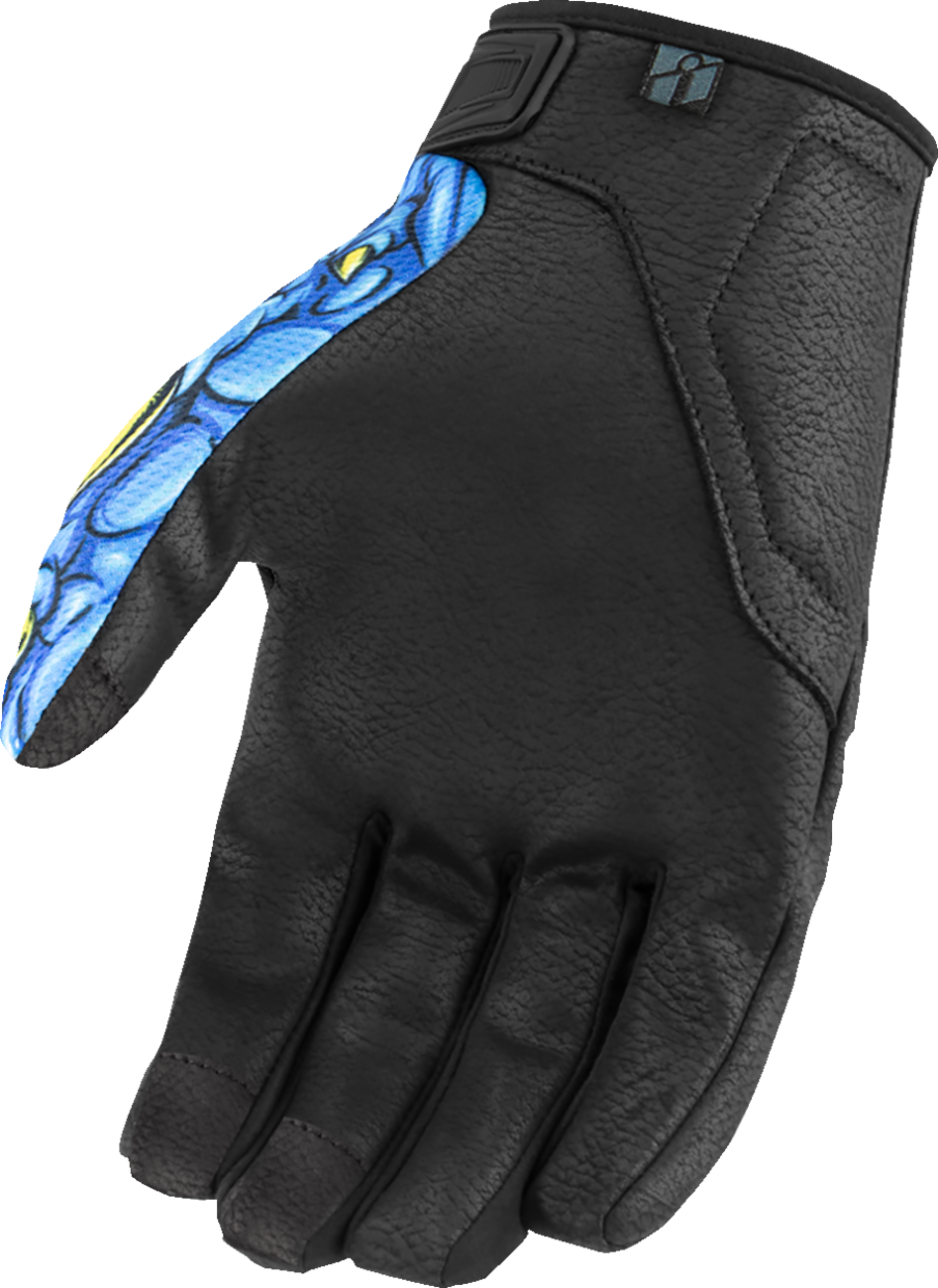 ICON Hooligan™ Kryola Kreep Gloves - Blue - Large 3301-4724