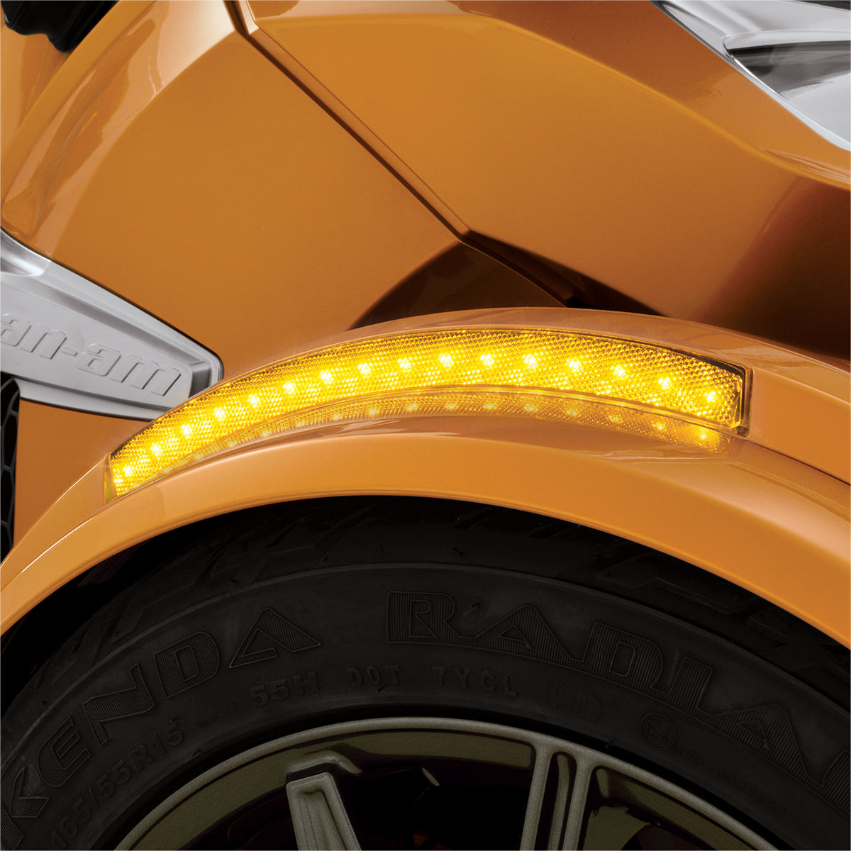 SHOW CHROME LED Front Fender Light - Amber 41-173B