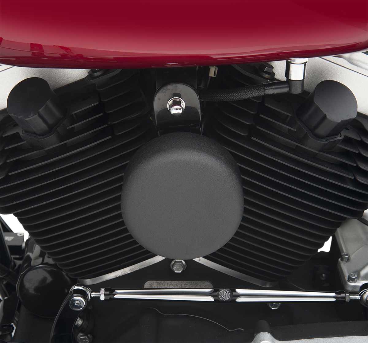 DRAG SPECIALTIES Cubierta de bocina redonda - Arruga negra 76705W