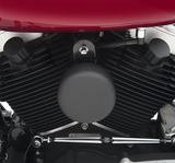 DRAG SPECIALTIES Cubierta de bocina redonda - Arruga negra 76705W