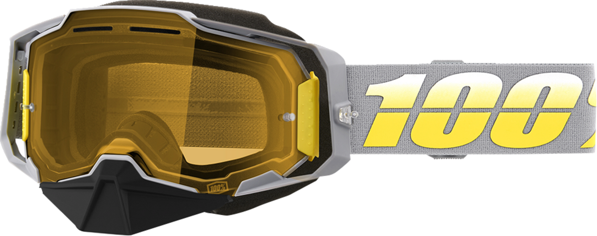 100% Armega Snow Goggles - Complex - Yellow 50007-00005