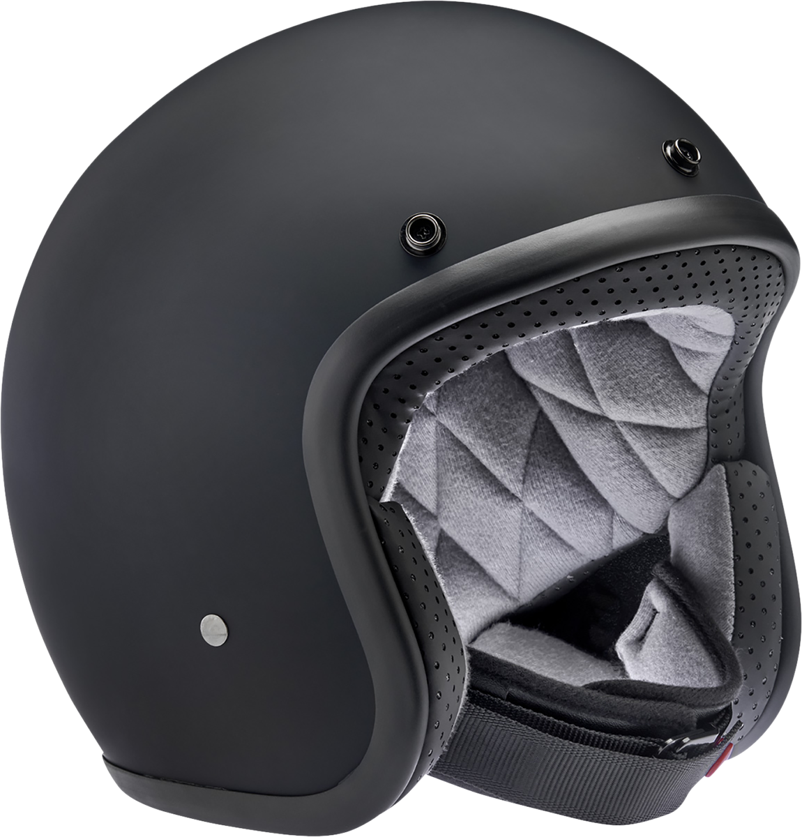 BILTWELL Bonanza Helmet - Flat Black Factory - XS 1001-638-201