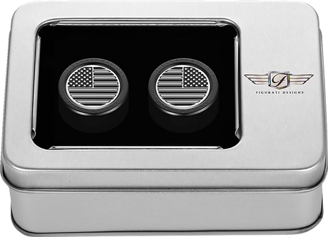 FIGURATI DESIGNS Docking Hardware Covers - American Flag - Short - Contrast Cut - Black FD26-DC-2530-BK