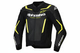 IN STOCK OPEN BOX ALPINESTARS Jacket Lthr Gp Force Air Flo Blk/Yl Fl 54 3100326-155-54