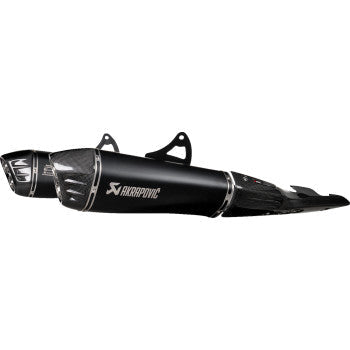 AKRAPOVIC Slip-On Line Mufflers - Titanium Black - Suzuki GSX-1300R Hayabusa S-S13SO4-HRAATBL/1 1811-4838