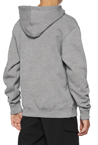 100% Youth Icon Hoodie - Gray - Large 20030-00006