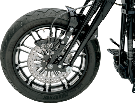 PERFORMANCE MACHINE (PM) 4-Piston Caliper - Front Right - Contrast Cut - 11.5" 0053-2916-BM