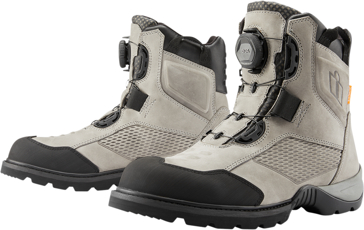 ICON Stormhawk Boots - Gray - Size 8 3403-1174