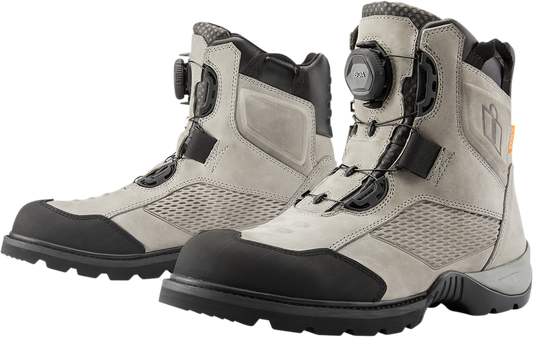 ICON Stormhawk Boots - Gray - Size 8 3403-1174