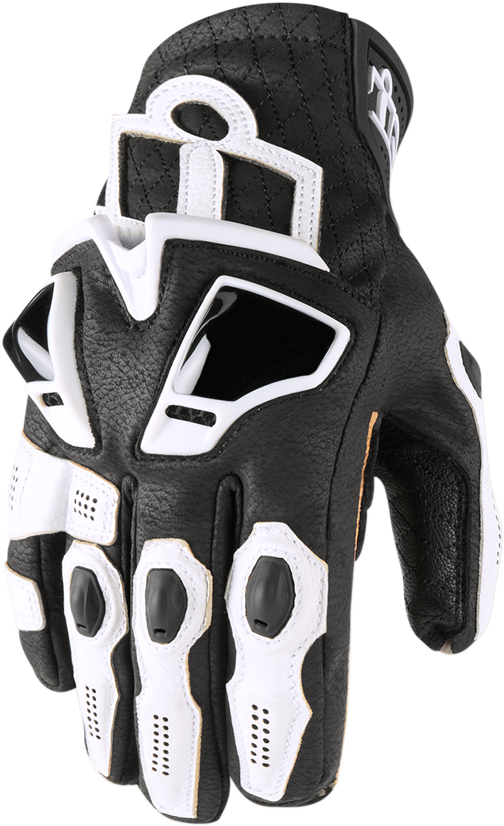 ICON Hypersport™ Short Gloves - White - Small 3301-3551