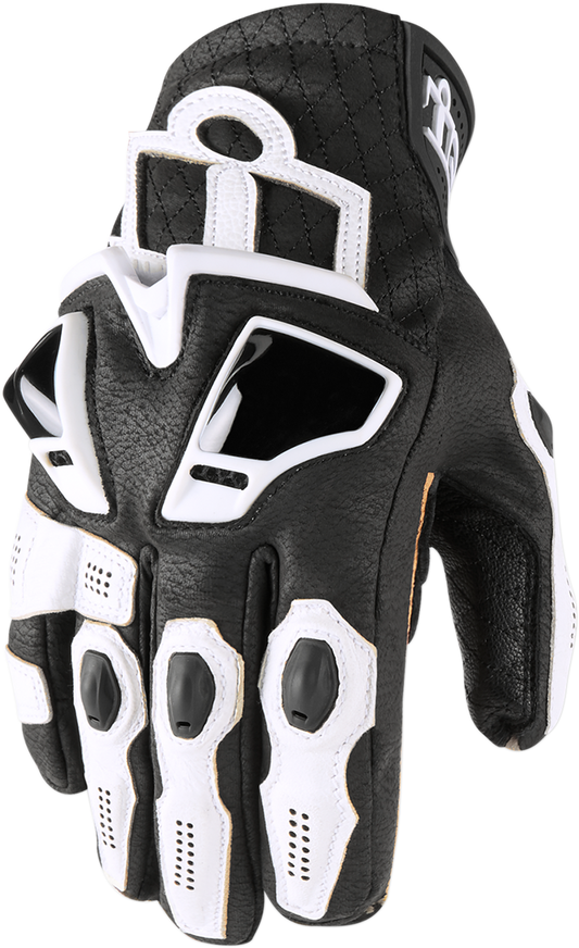 ICON Hypersport™ Short Gloves - White - Medium 3301-3552