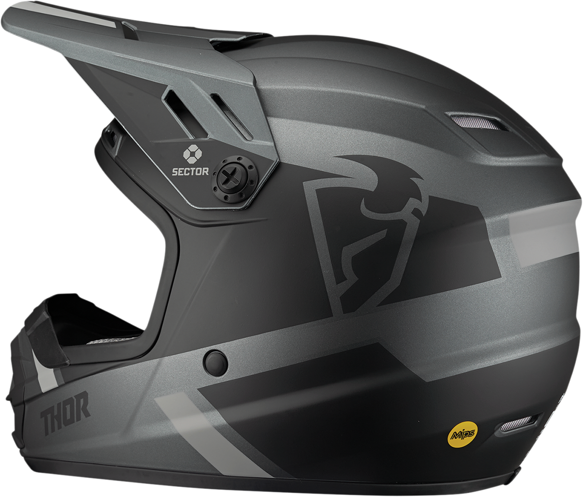 THOR Youth Sector Helmet - Split - MIPS - Charcoal/Black - Medium 0111-1470