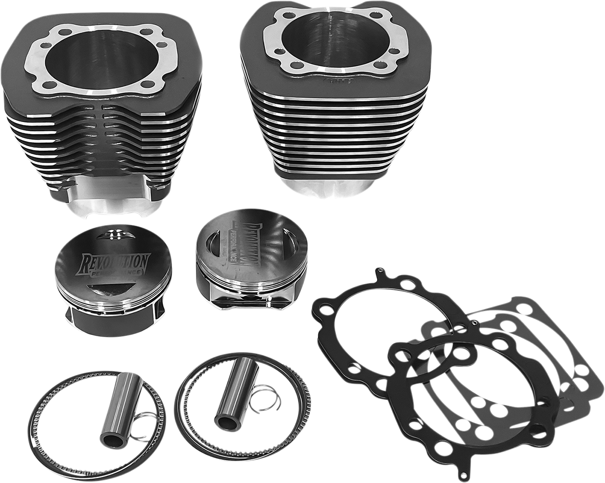 REVOLUTION PERFORMANCE, LLC Cylinder Kit - 131" - Granite/Highlighted Fins - Twin Cam RP201-135W