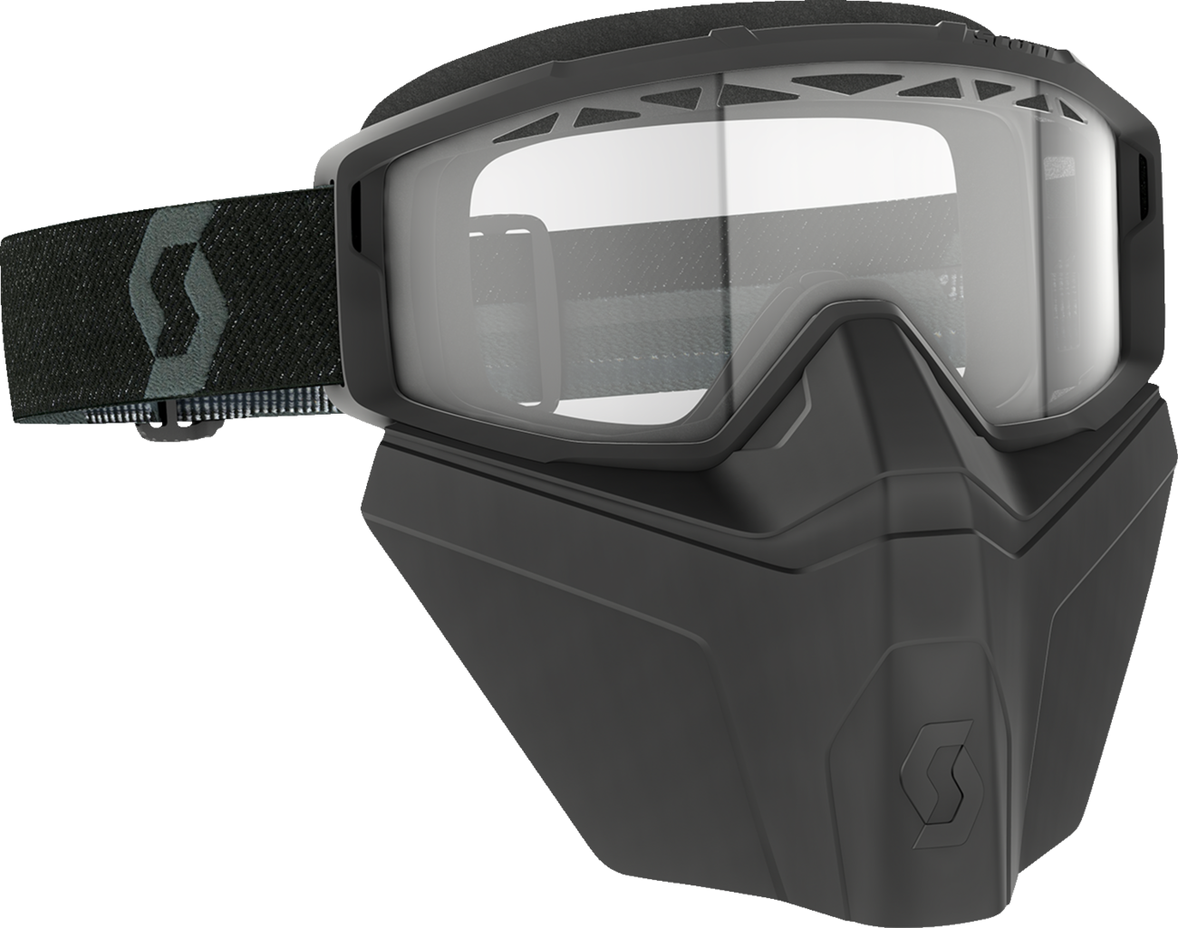 SCOTT Primal Snow Goggles - Safari Facemask - Black - Clear 278608-0001043