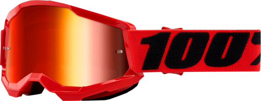 100% Youth Strata 2 Goggles - Red - Red Mirror 50032-00004