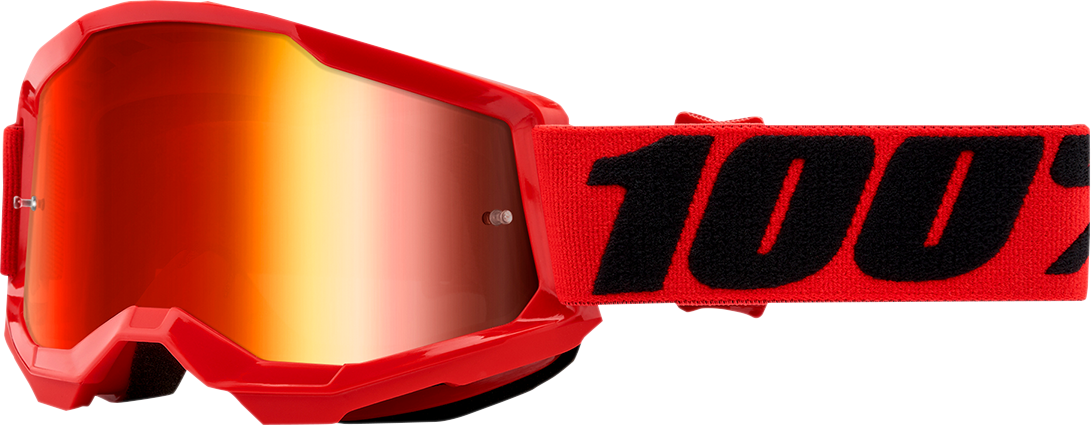 100% Youth Strata 2 Goggles - Red - Red Mirror 50032-00004