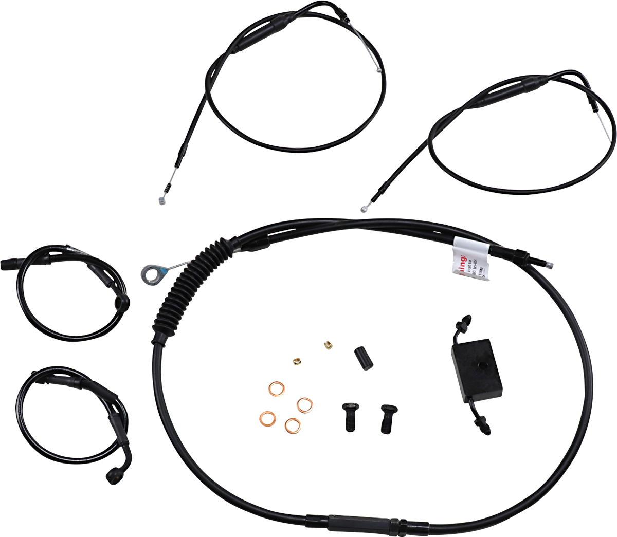 BURLY BRAND Handlebar Cable and Brake Line Kit - Extended - Sportsters - Clubman Handlebars - ABS B30-1270