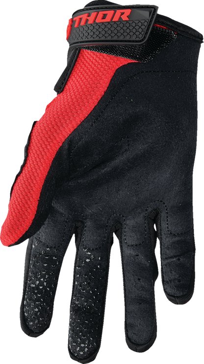 THOR Youth Sector Gloves - Red/White - Large 3332-1747