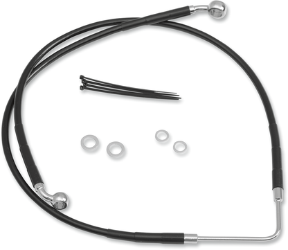 DRAG SPECIALTIES Brake Line - Front (Upper) - Black 660322-BLK