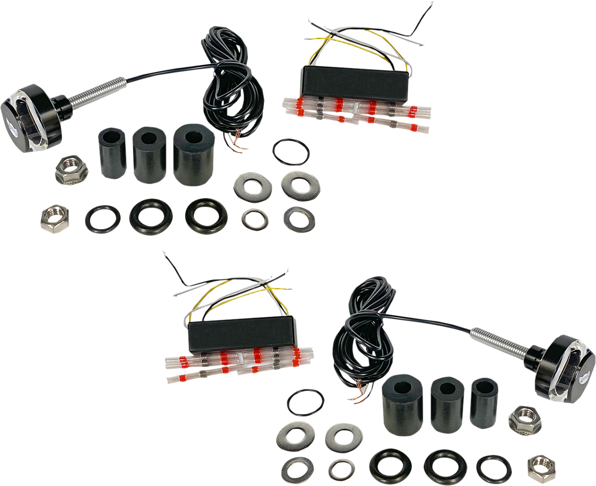 CUSTOM DYNAMICS Handlebar End Dual LED Lights - Universal CD-BAR-END-AW-B