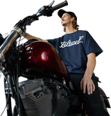 BILTWELL Script T-Shirt - Navy - Small 8101-052-002