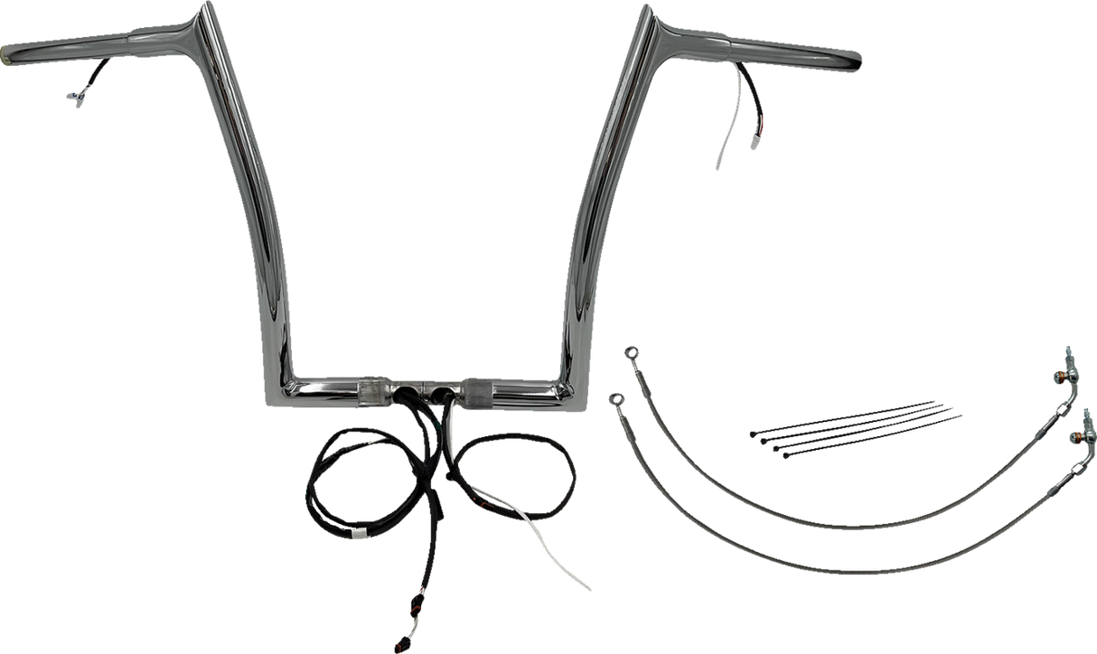 FAT BAGGERS INC. Handlebar Kit - Pointed Top - 14" - Chrome 901914