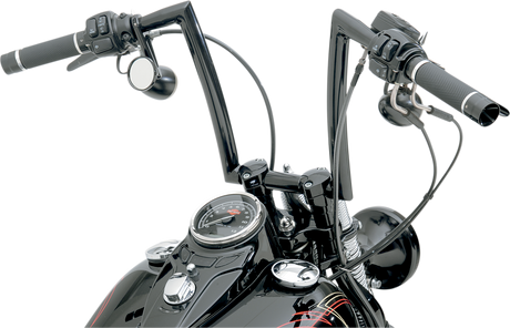 TODD'S CYCLE Handlebar - Strip - Springer - 1-1/4" - 12" Rise - Black 0601-2802