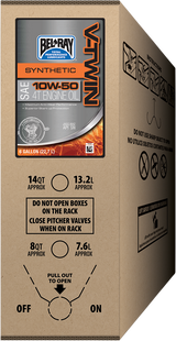 BEL-RAY V-Twin Synthetic Oil - 10W-50 - 6 U.S. gal. - Bag-In-Box 301390150033