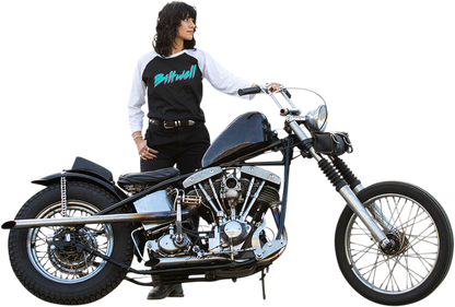 BILTWELL Women's 1985 Raglan T-Shirt - Black/White - Small 8144-060-002