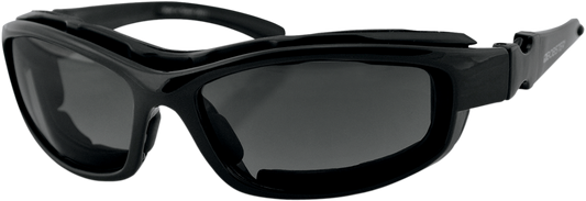 BOBSTER Road Hog II Convertible Sunglasses - Gloss Black - Interchangeable Lens BRH2001
