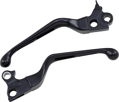 DRAG SPECIALTIES Levers - Slotted - Black H07-0769B