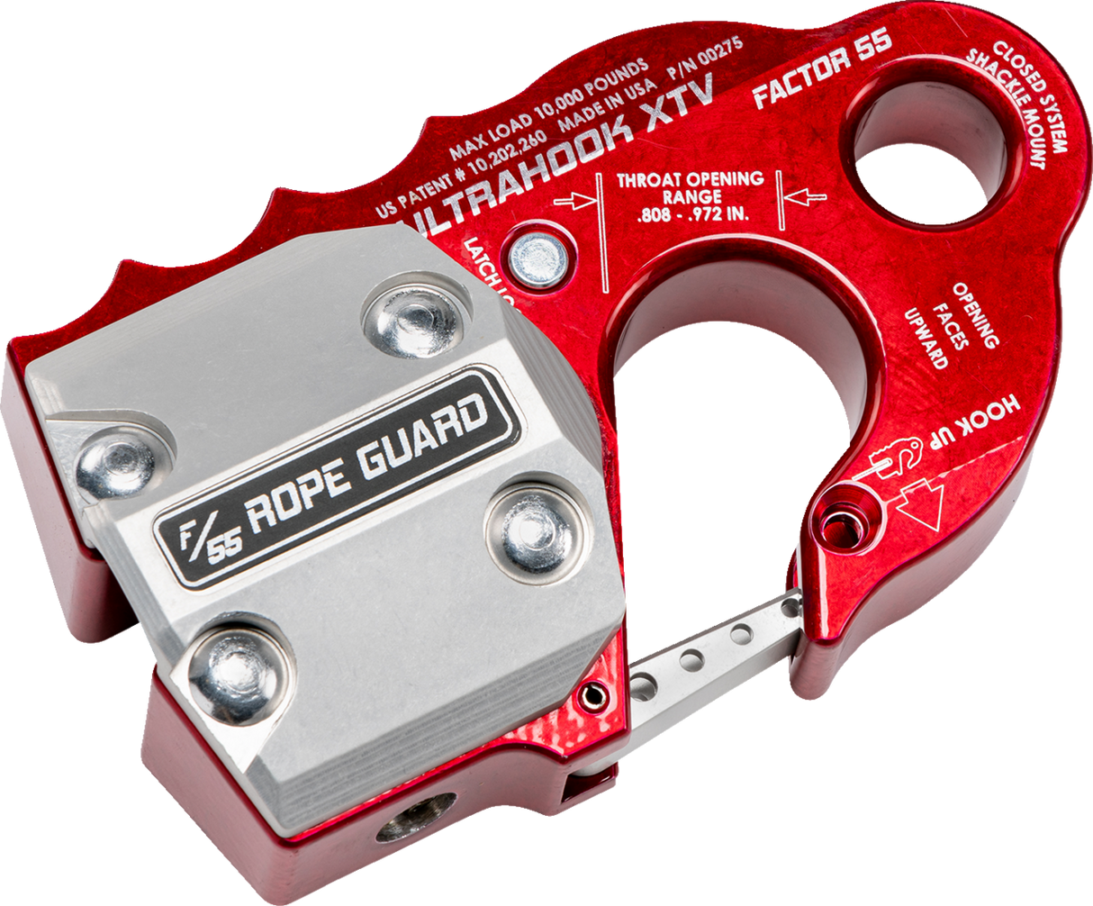 FACTOR 55 XTV Rope Guard - UltraHook - Red 382
