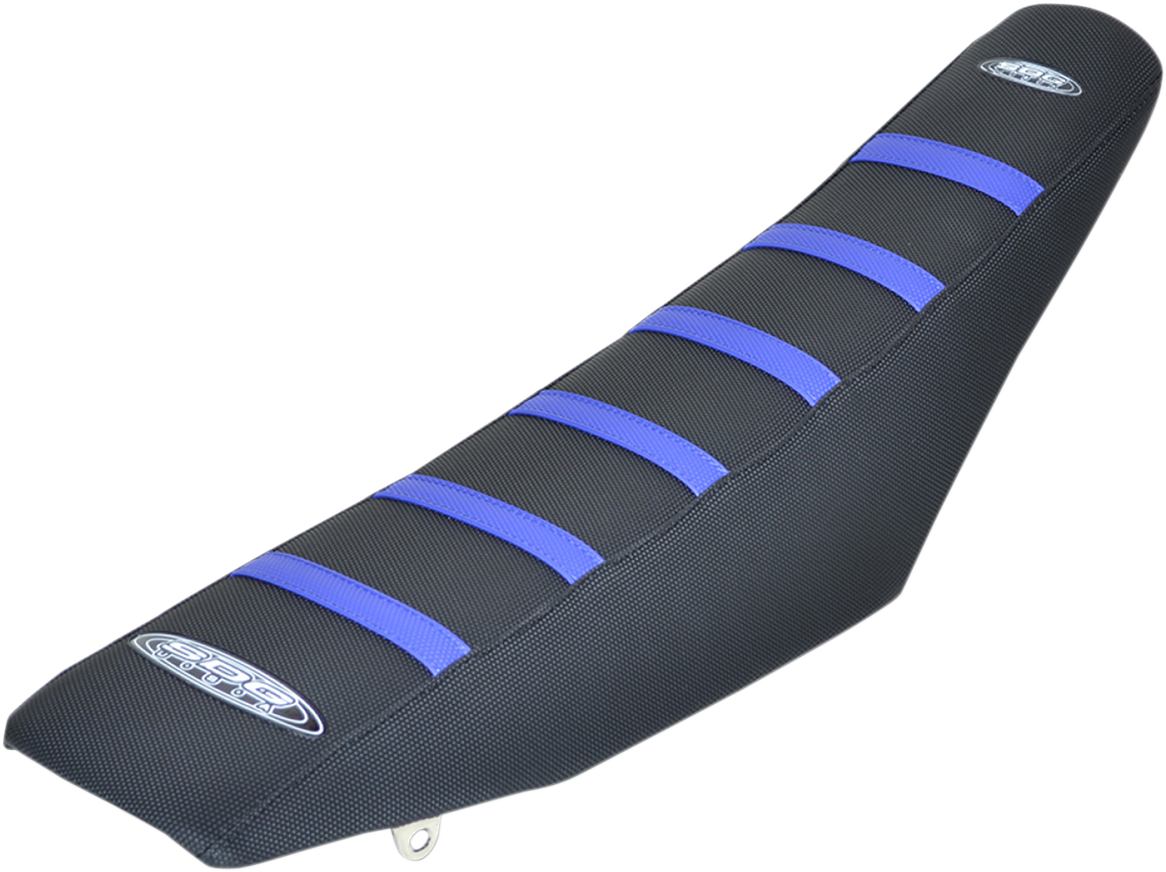 SDG 6-Ribbed Seat Cover - Blue Ribs/Black Top/Black Sides 95956BK