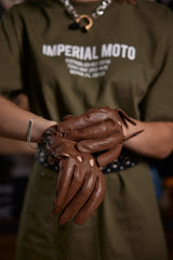 IN STOCK IMPERIAL MOTO Touring Gloves - BROWN - LARGE